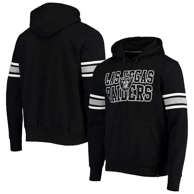 Mens Black Las Vegas Raiders Double Block Pullover Hoodie Product Image