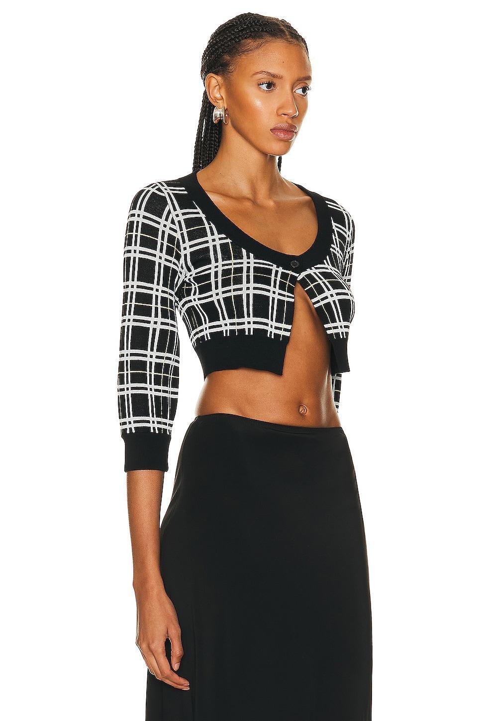 Marni Cropped Cardigan in Black Product Image