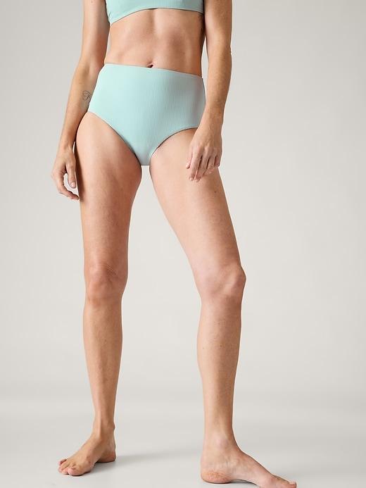 High Waist Rib Swim Bottom Product Image