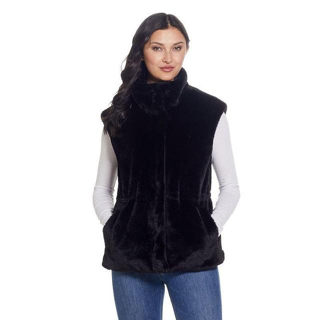 Womens Weathercast Cinched Faux Fur Vest Product Image