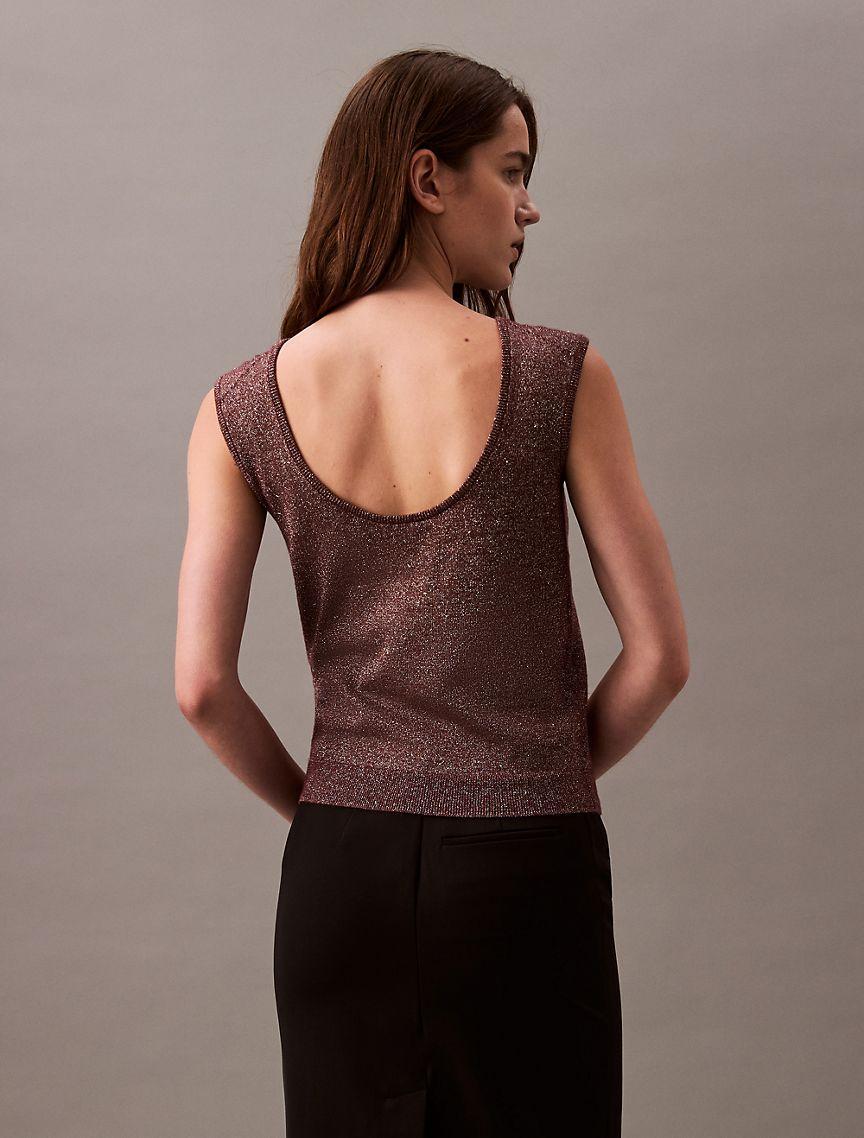 Lurex Sleeveless Pullover Top Product Image