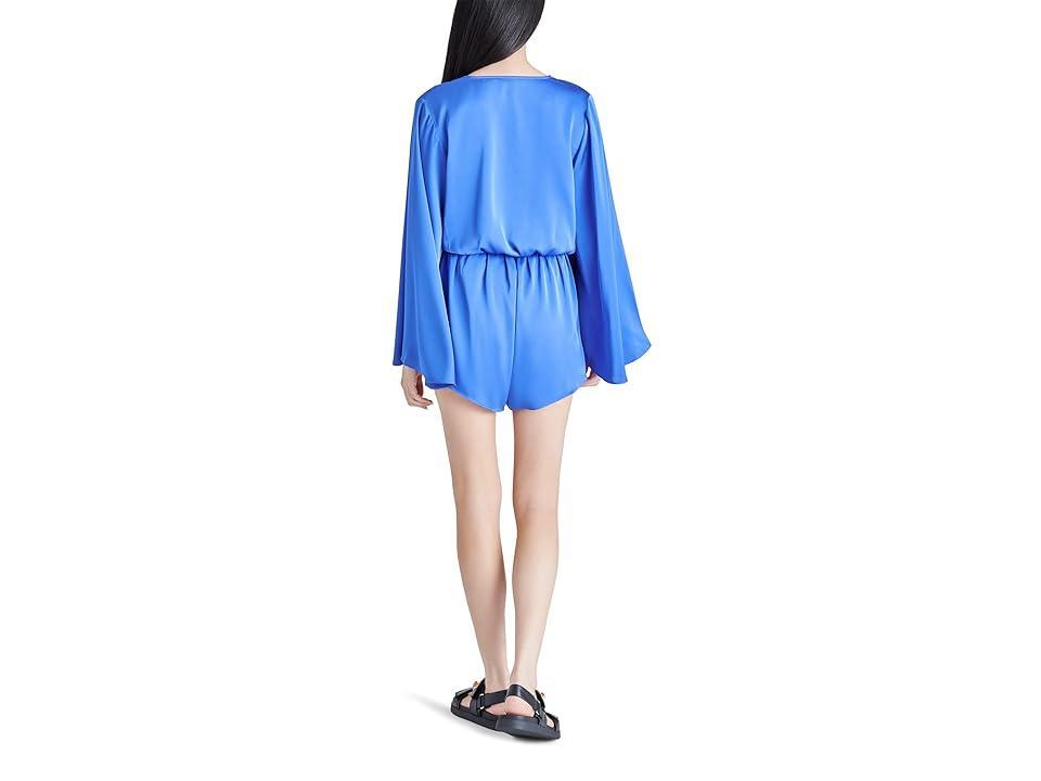 Steve Madden Farrah Long Sleeve Charmeuse Romper Product Image