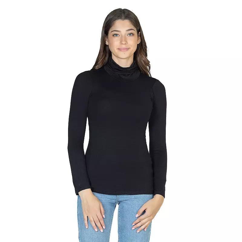 Womens 24Seven Comfort Apparel Classic Long Sleeve Turtleneck Product Image