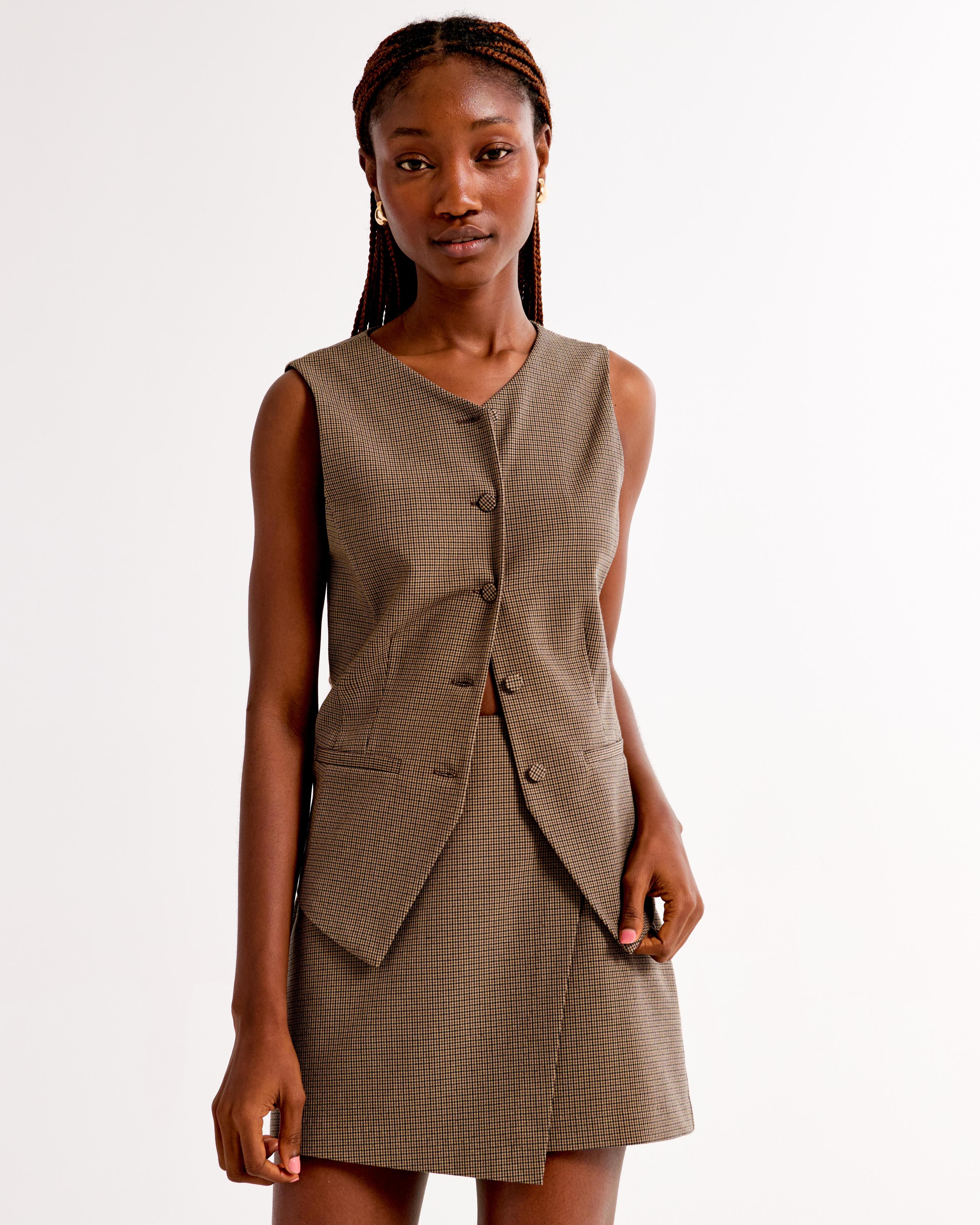 High-Neck Tailored Vest Product Image