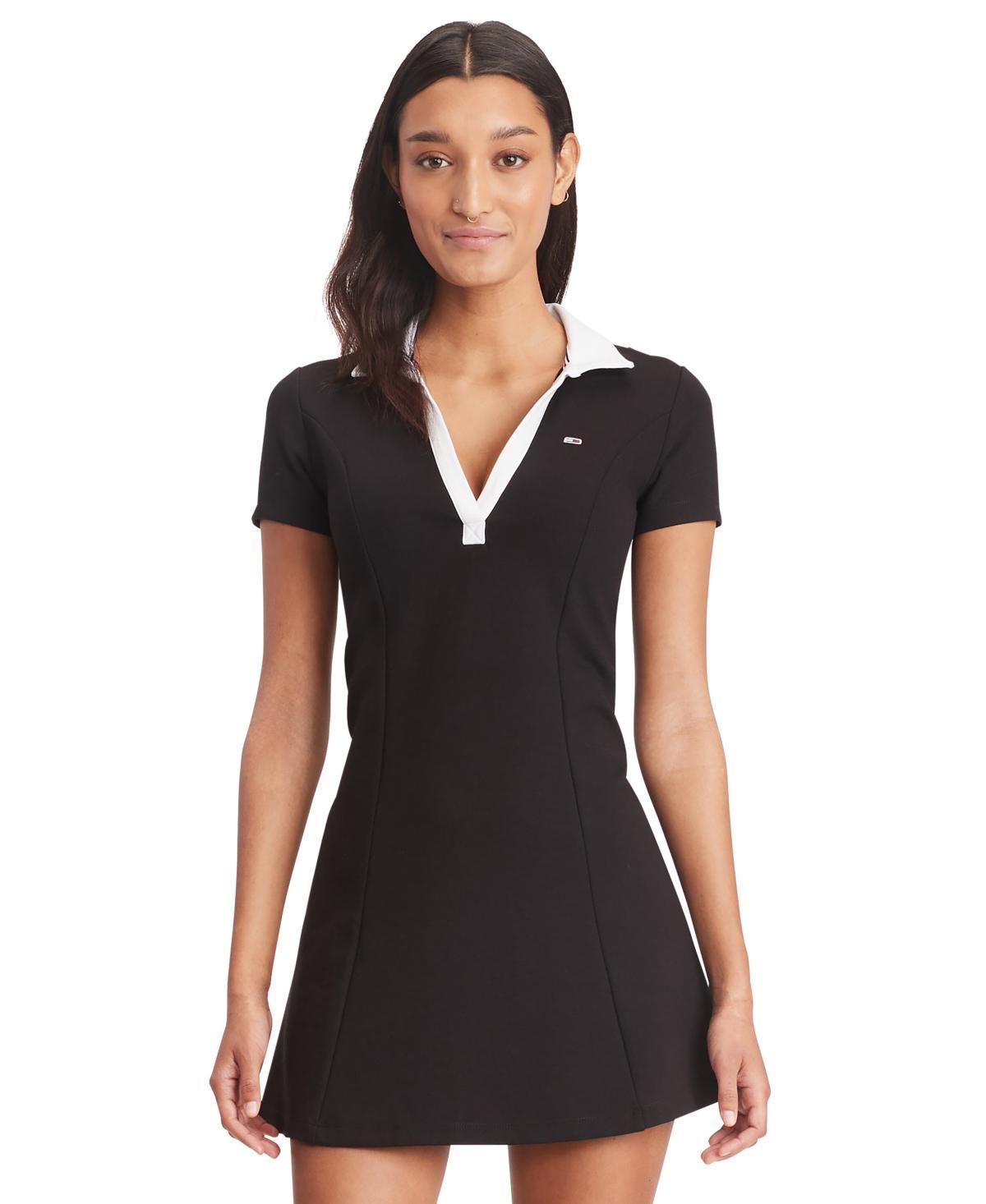 Tommy Jeans Womens Johnny-Collar Tennis Dress Product Image