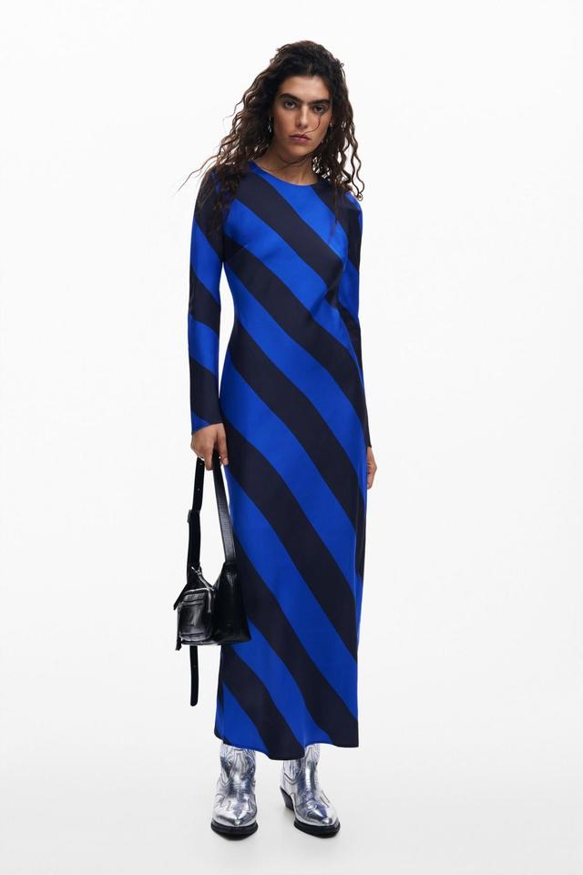 Desigual Womens Striped midi dress Product Image