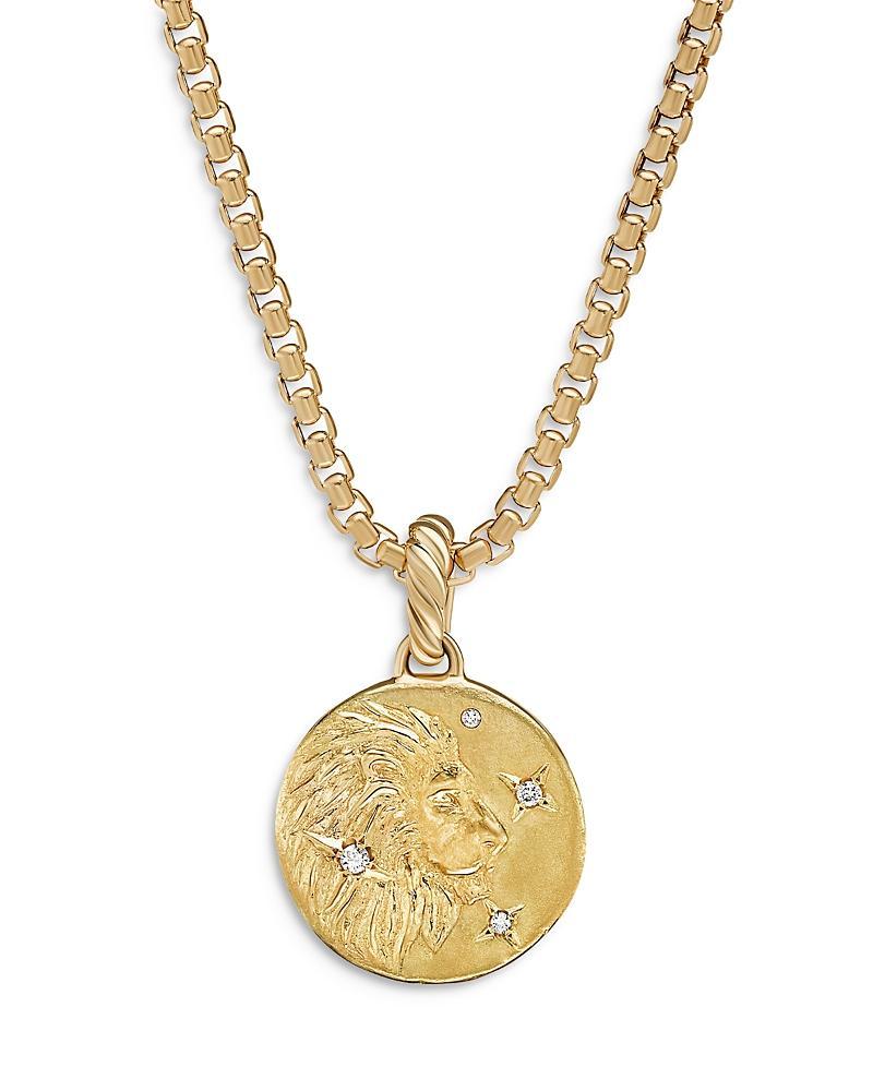 Womens Zodiac Amulet In 18K Yellow Gold With Diamonds Product Image