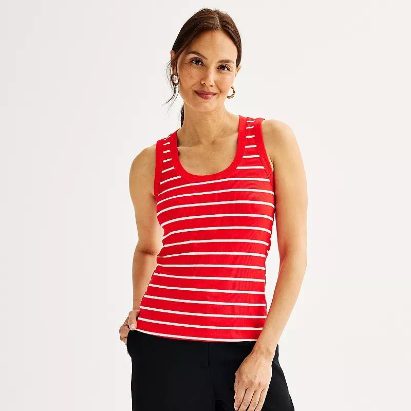 Womens Nine West Fitted Rib Tank Top product image