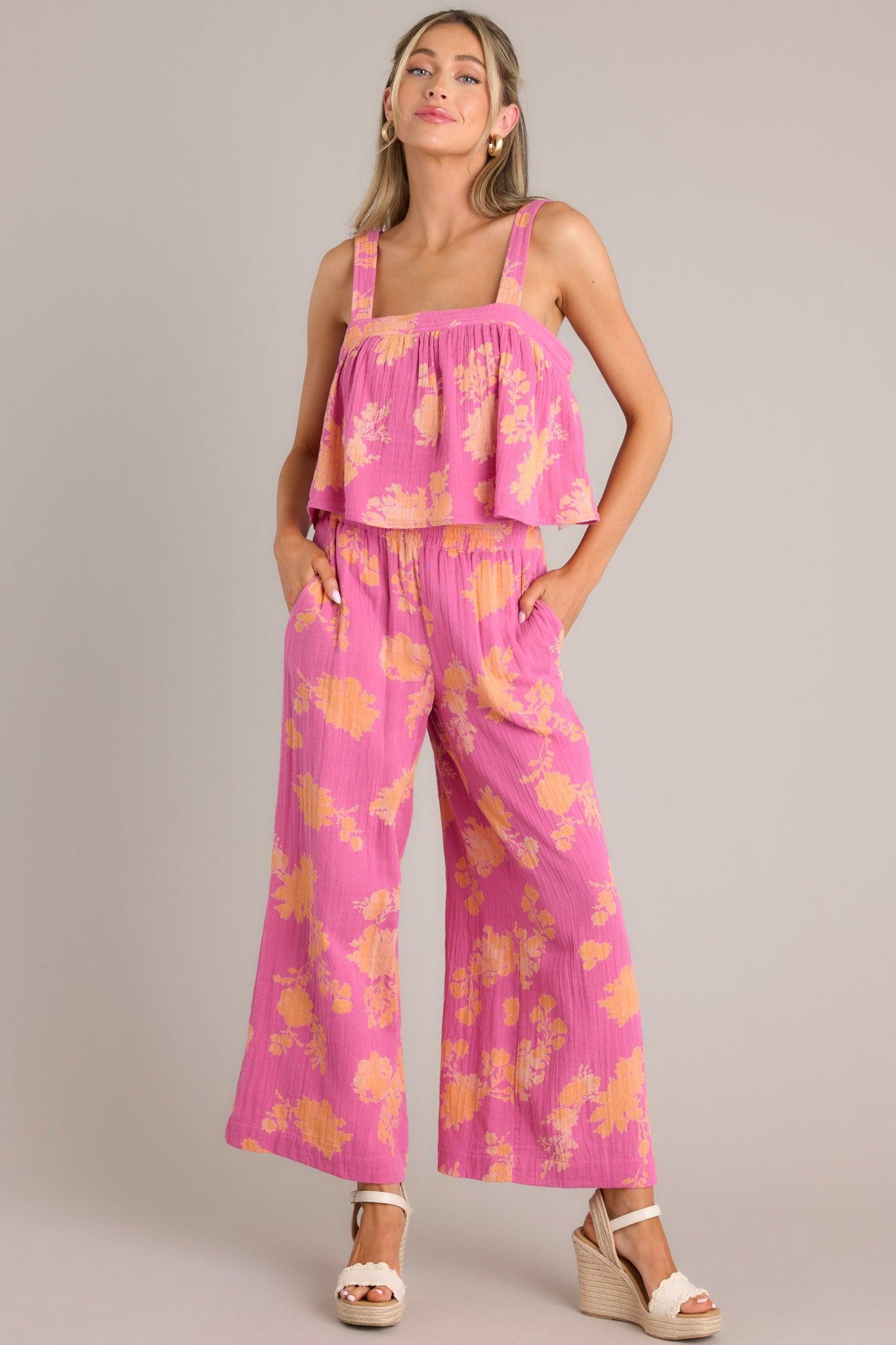 Z-Supply Monte Sunshine Raspberry Sorbet Floral Pants Product Image