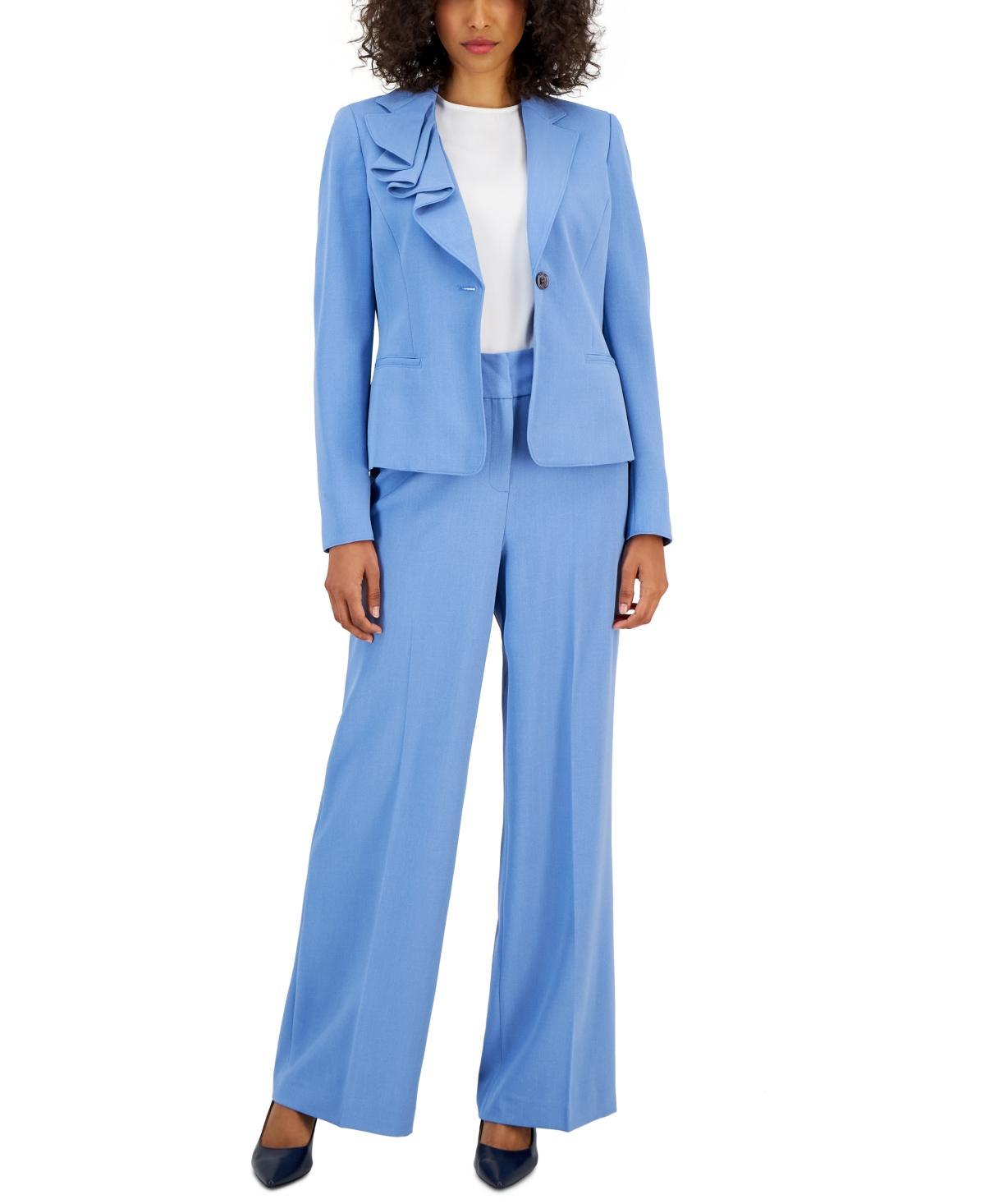 Nipon Boutique Notch Lapel Blazer Wide Leg 2 Product Image