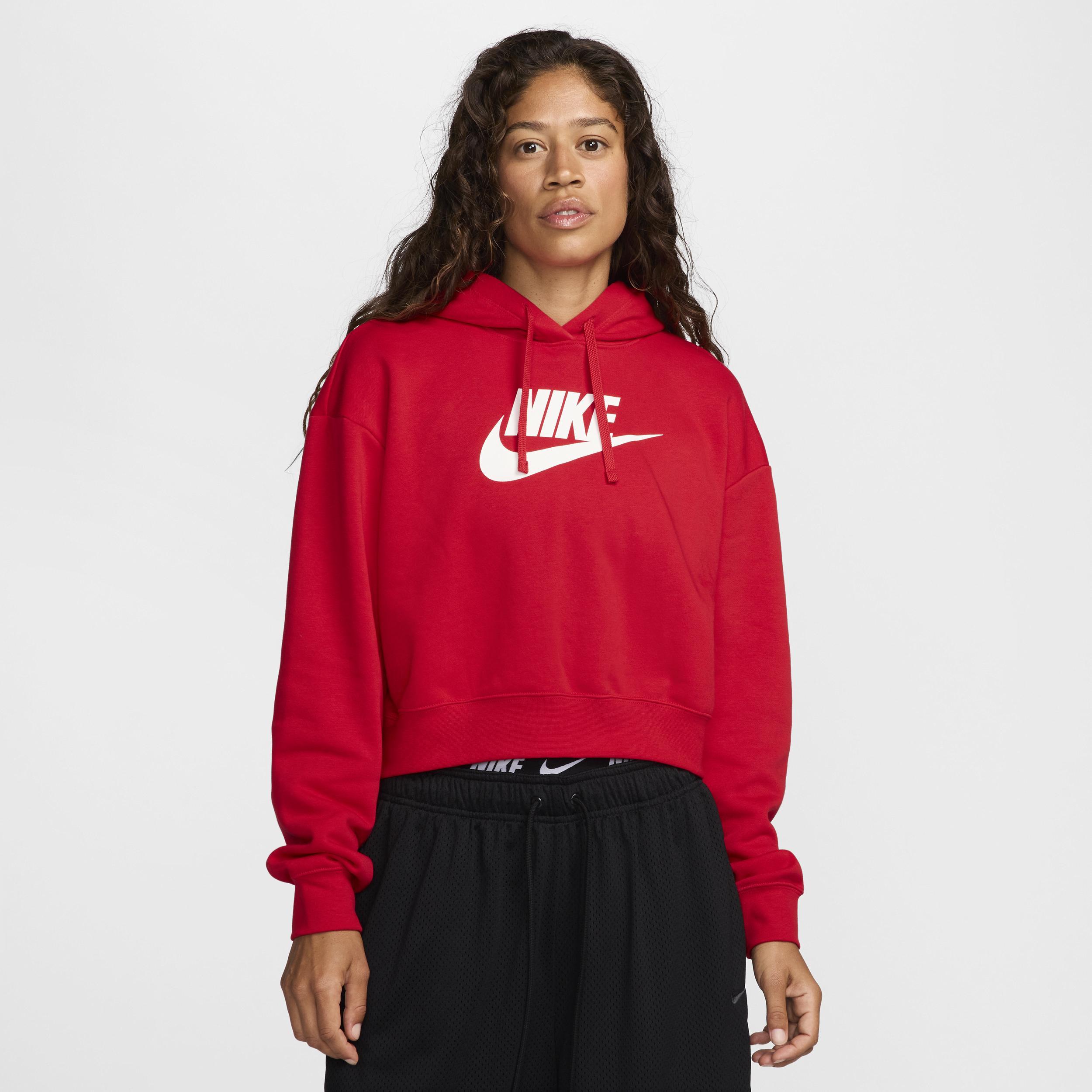 Womens Nike Sportswear Club Fleece Oversized Crop Graphic Hoodie Product Image