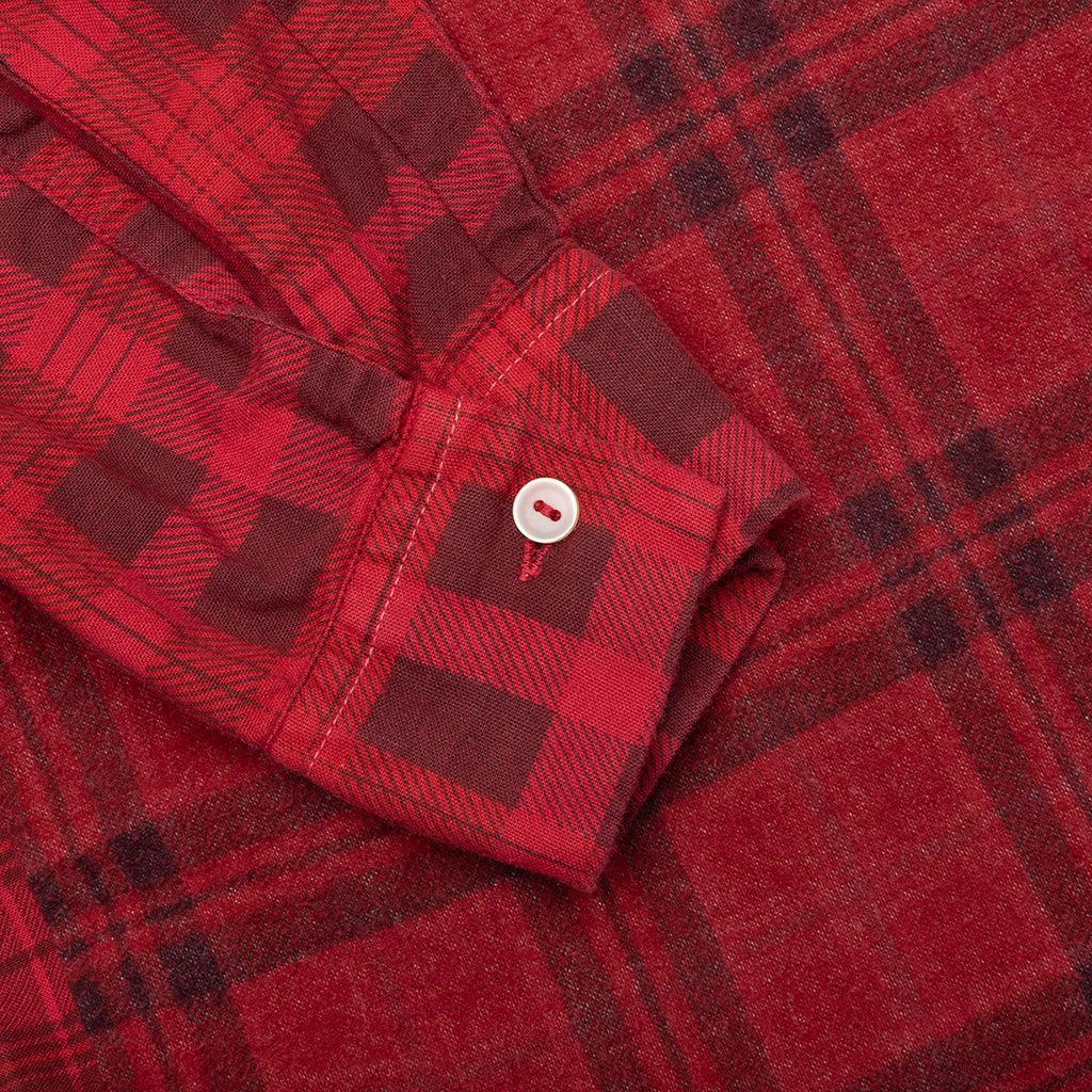 Over Dye 7 Cuts Wide Shirt - Red Male Product Image