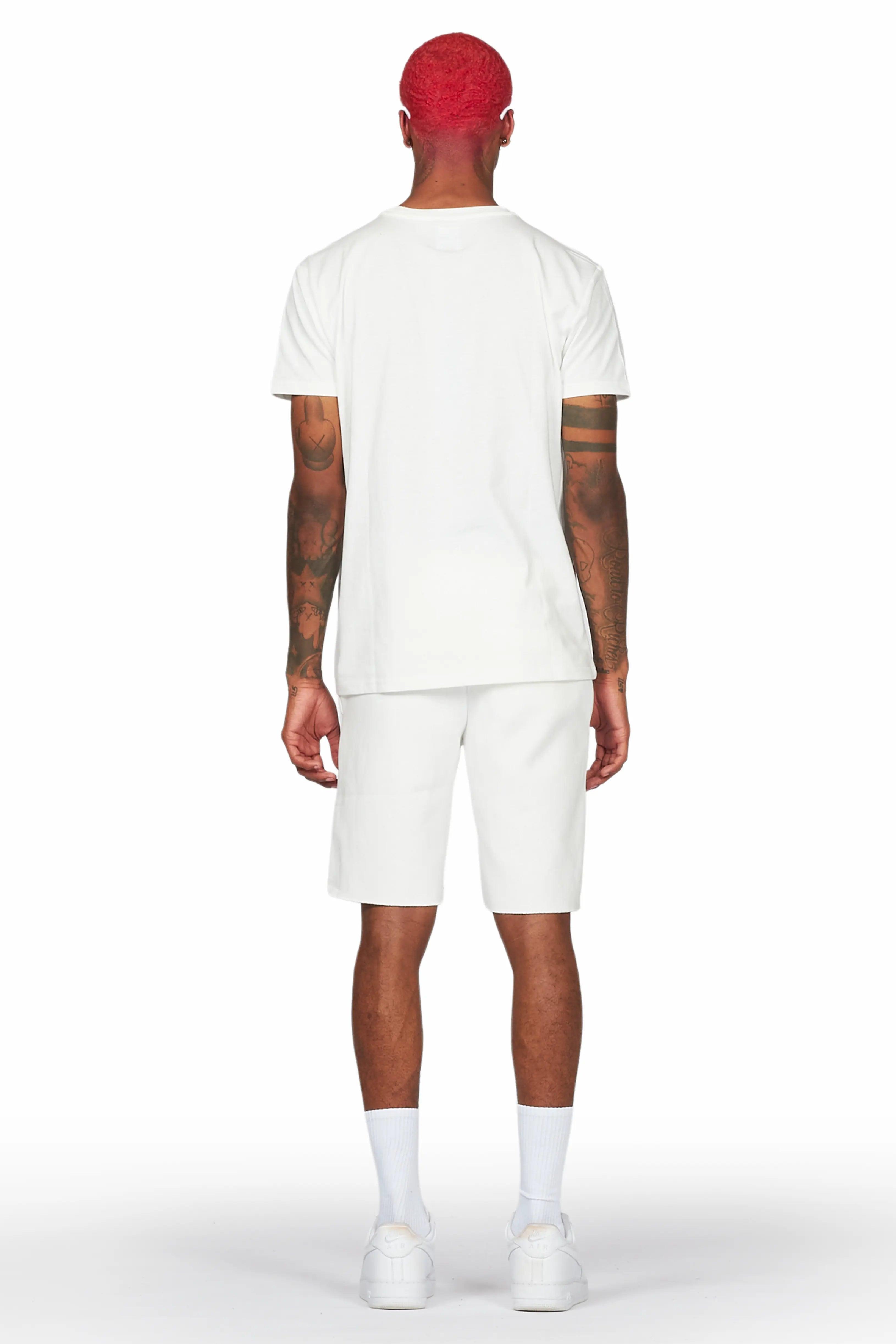 Adriaan White T-Shirt Short Set Male Product Image