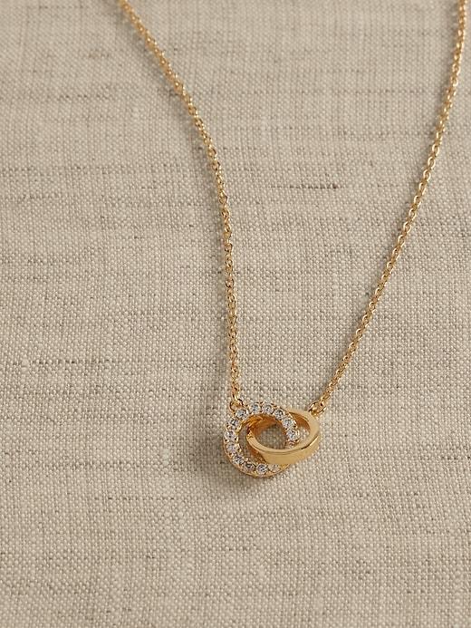 14K Gold Plated Pave Necklace Product Image