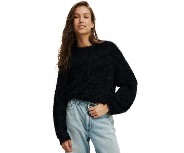 Cotton On Womens Faux Hair Rib Sweater Product Image