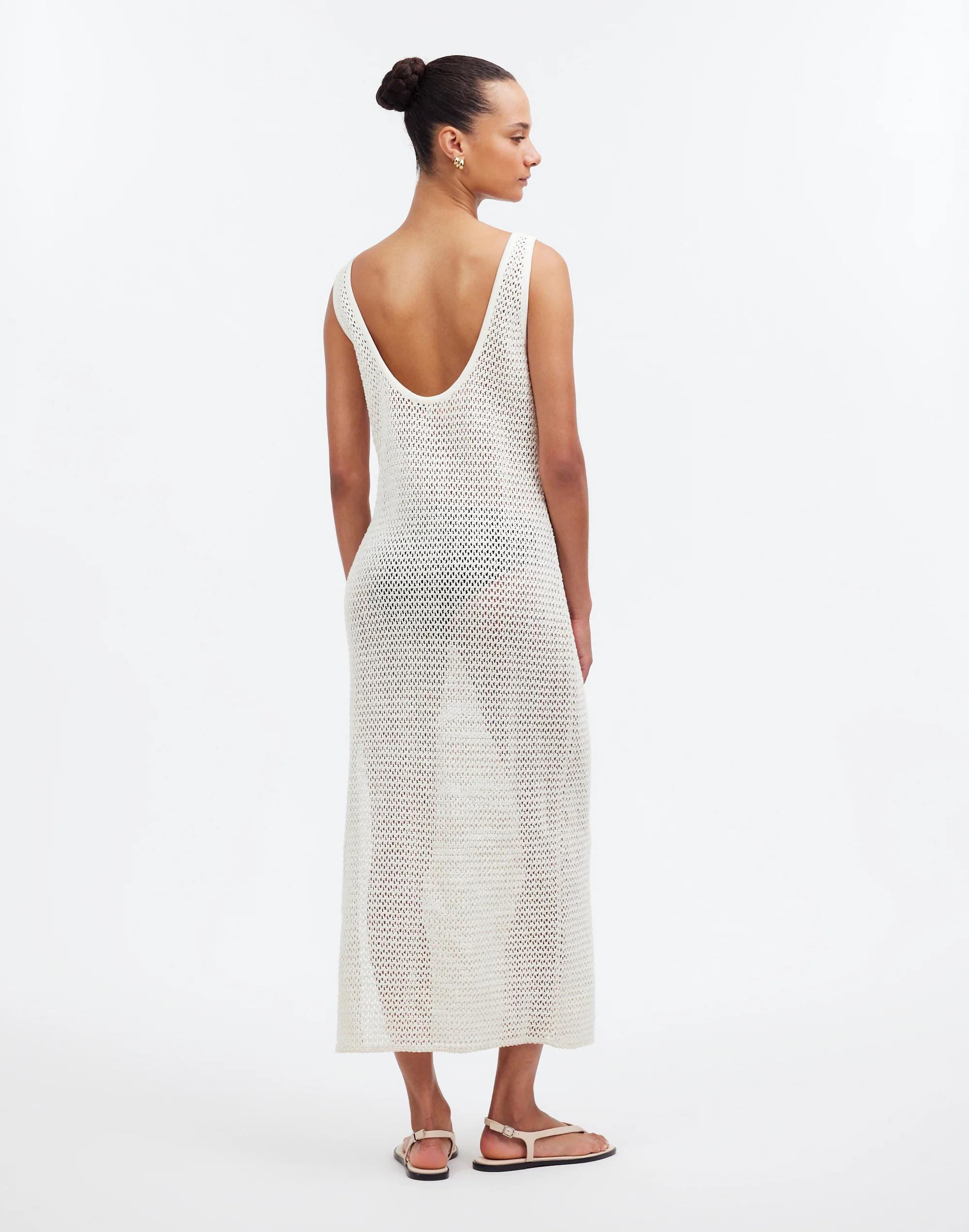 Crochet Sleeveless Maxi Cover-Up Dress Product Image