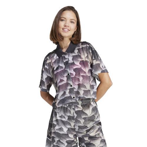 adidas Tiro Print Mesh Summer Shirt Black 2XL Womens Product Image