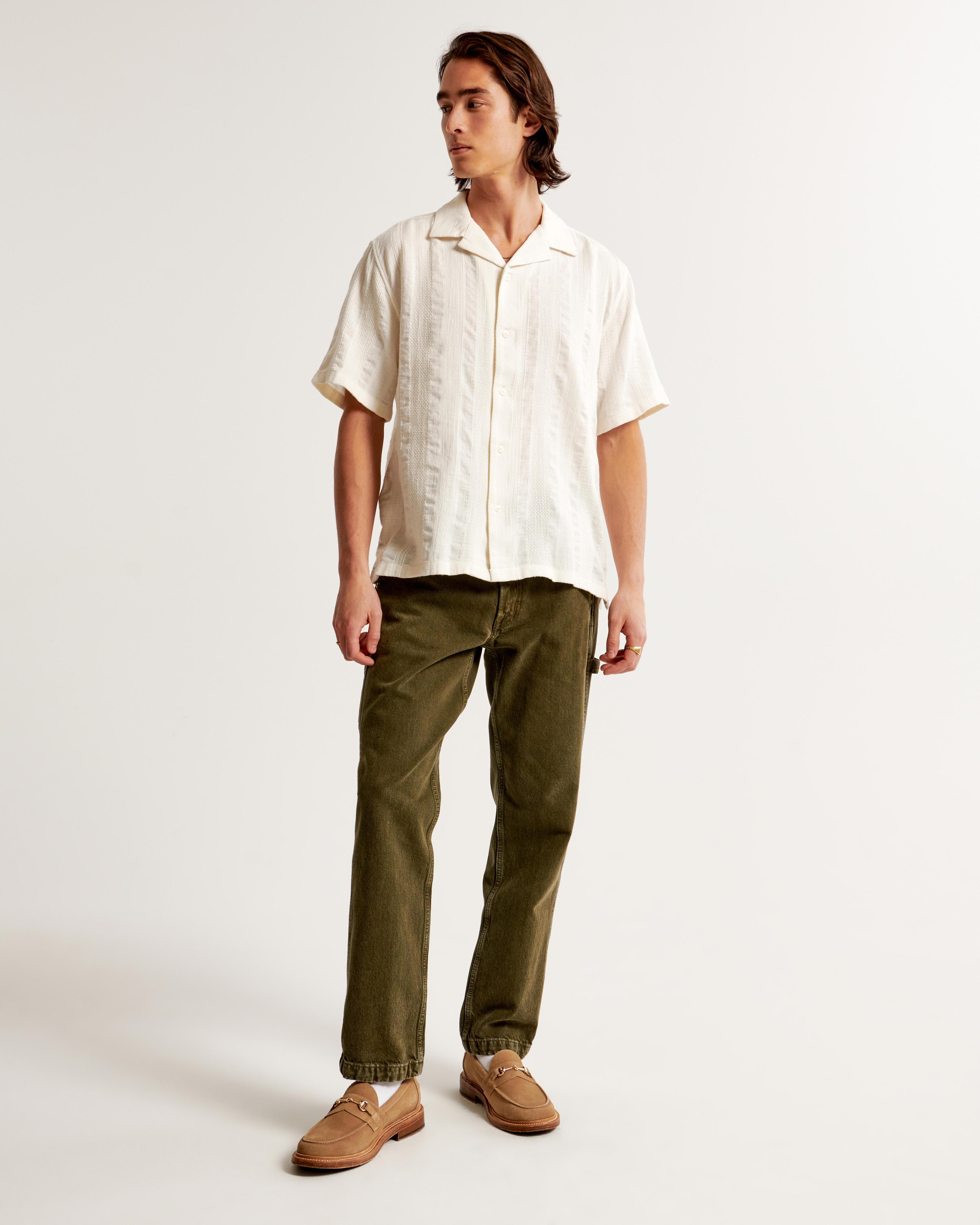 Camp Collar Summer Linen-Blend Shirt Product Image