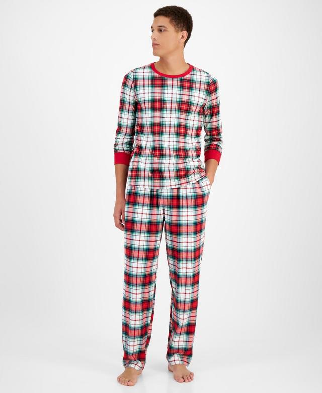 Family Pajamas Mens 2-Pc Cotton Plaid Knit Pajamas Set, Created for Macys - Winterton Product Image