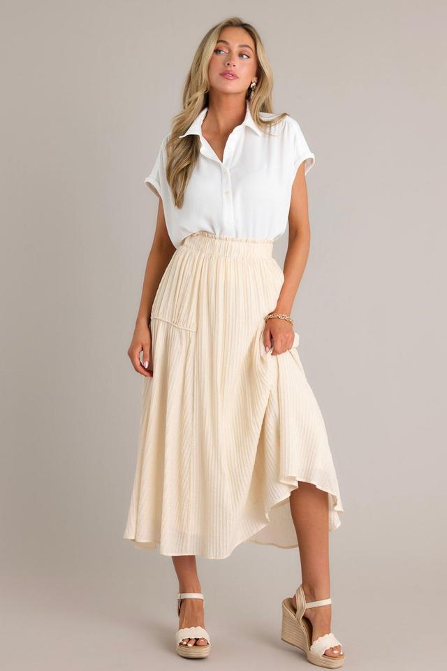 Infinite Allure Beige Maxi Skirt Product Image