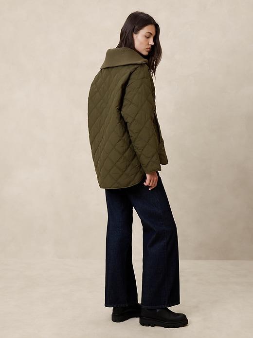 Oversized Nylon Quilted Jacket Product Image