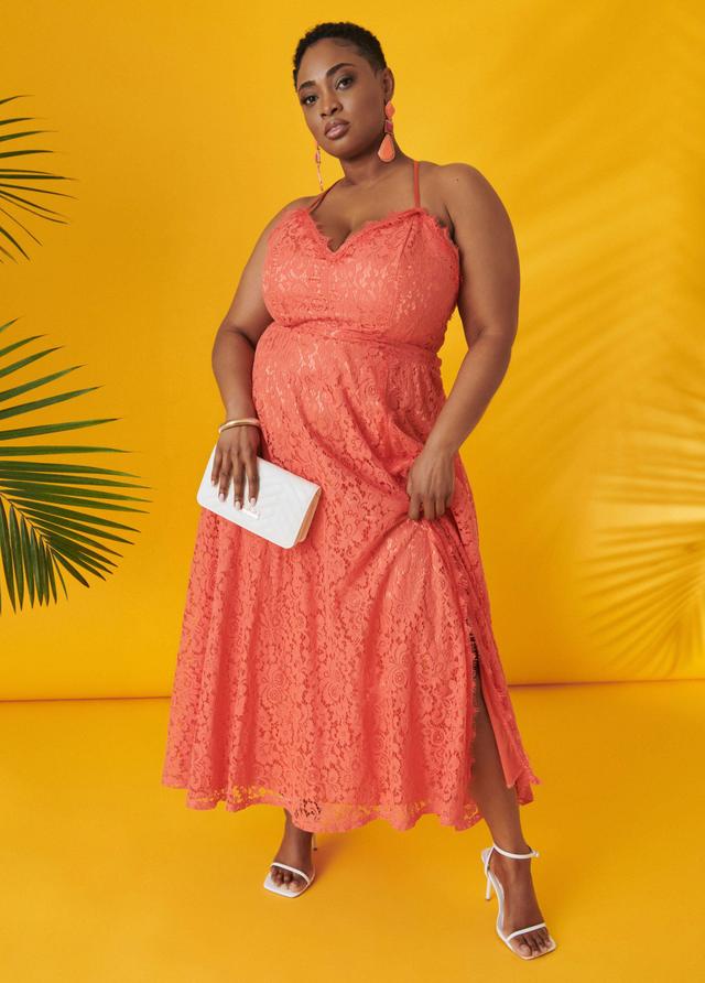 Plus Size Corded Lace Maxi Dress Ashley Stewart Product Image