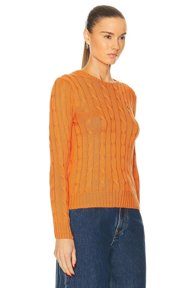 Polo Ralph Lauren Julianna Long Sleeve Pullover Sweater in Orange Product Image