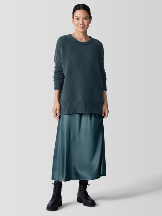 EILEEN FISHER Cashmere Silk Bliss Crew Neck Long Topfemale Product Image