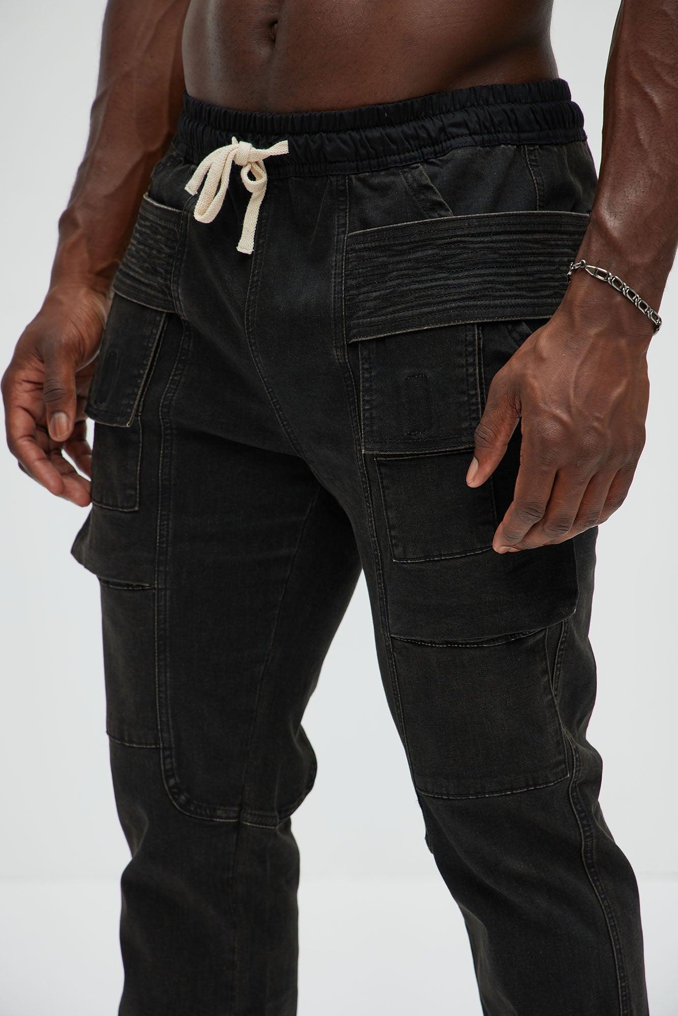 Pillar E-Waist Slim Jeans - Black Product Image