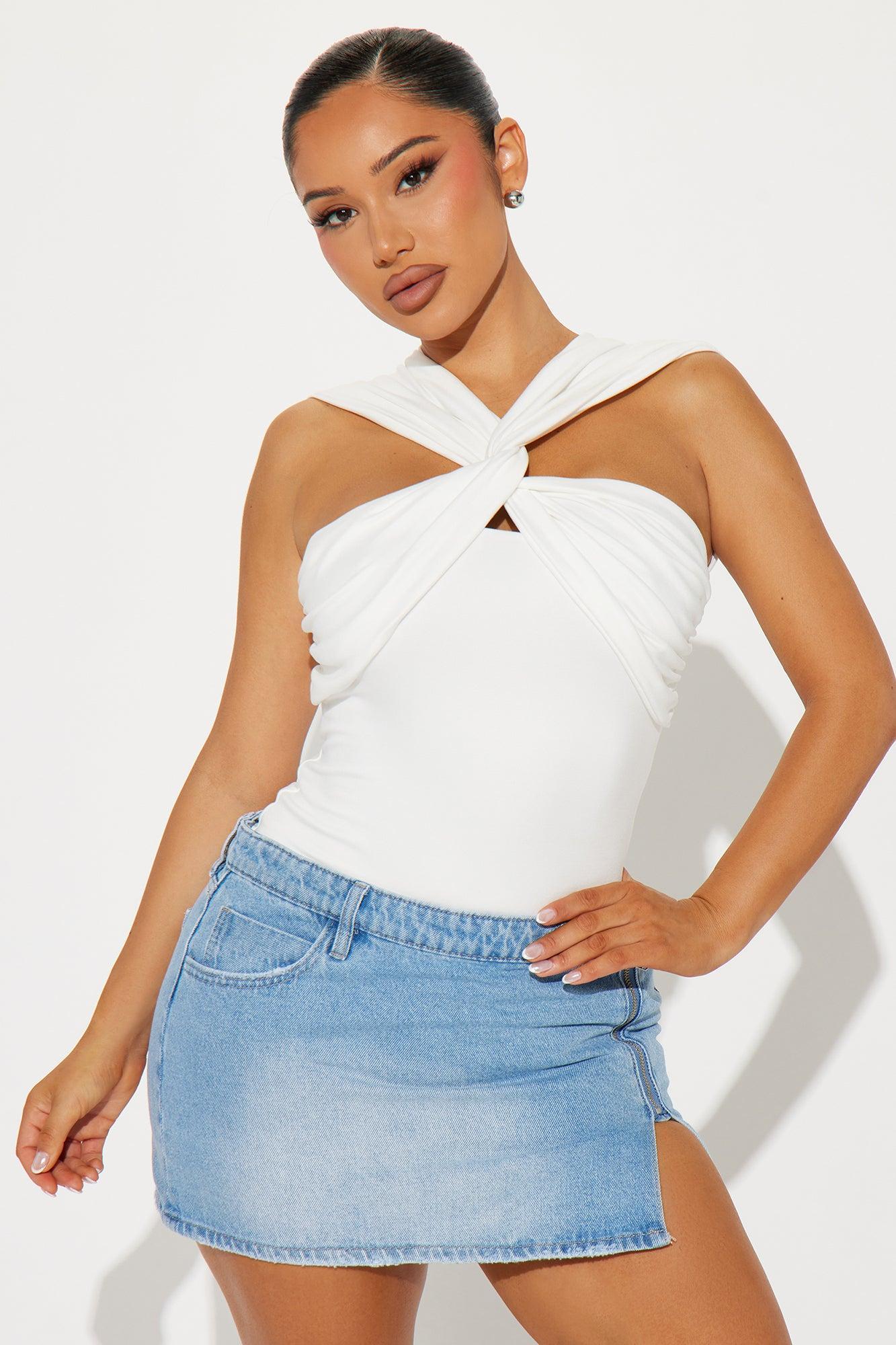 Taylor Twist Detail Top - White Product Image