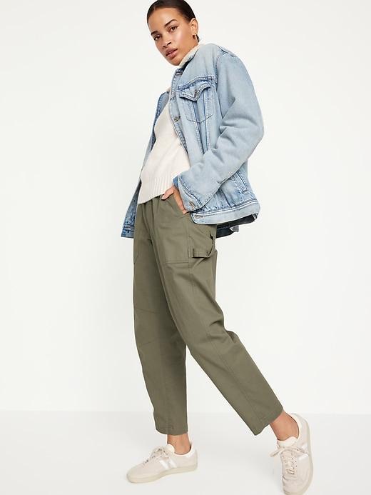 High-Waisted Pulla Utility Pants Product Image