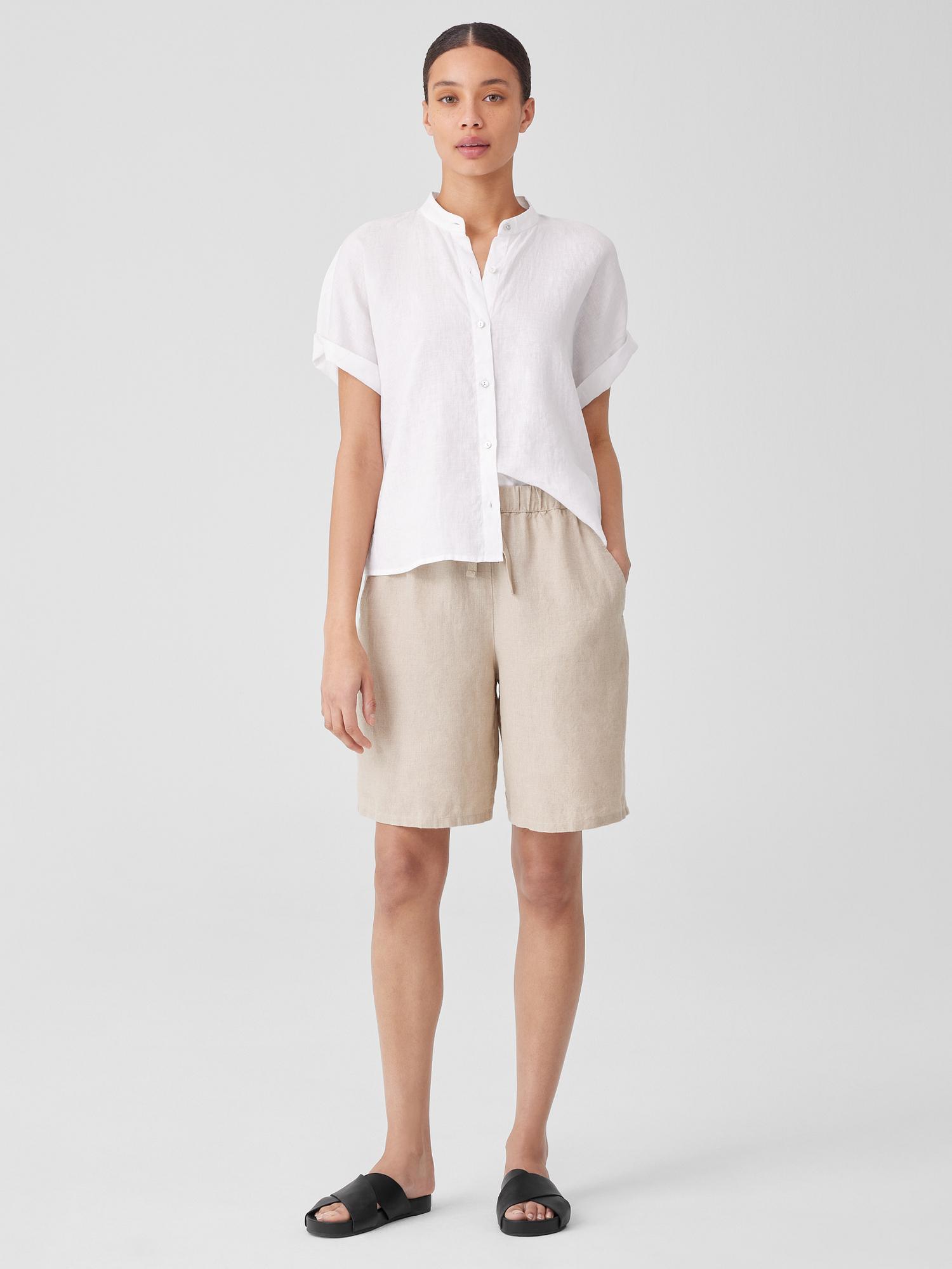 EILEEN FISHER Organic Linen Shortsfemale Product Image