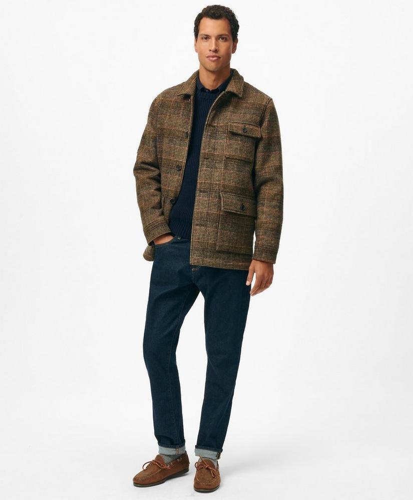 Wool-Blend Plaid Walking Coat Product Image