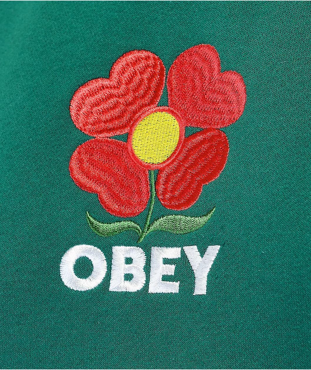 Obey Amelia Green Crewneck Sweatshirt Product Image