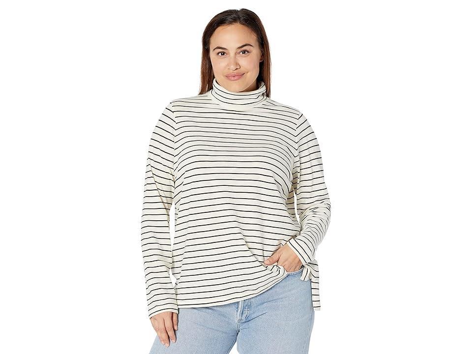 Madewell Plus Whisper Cotton Turtleneck (Antique Cream) Women's Clothing Product Image