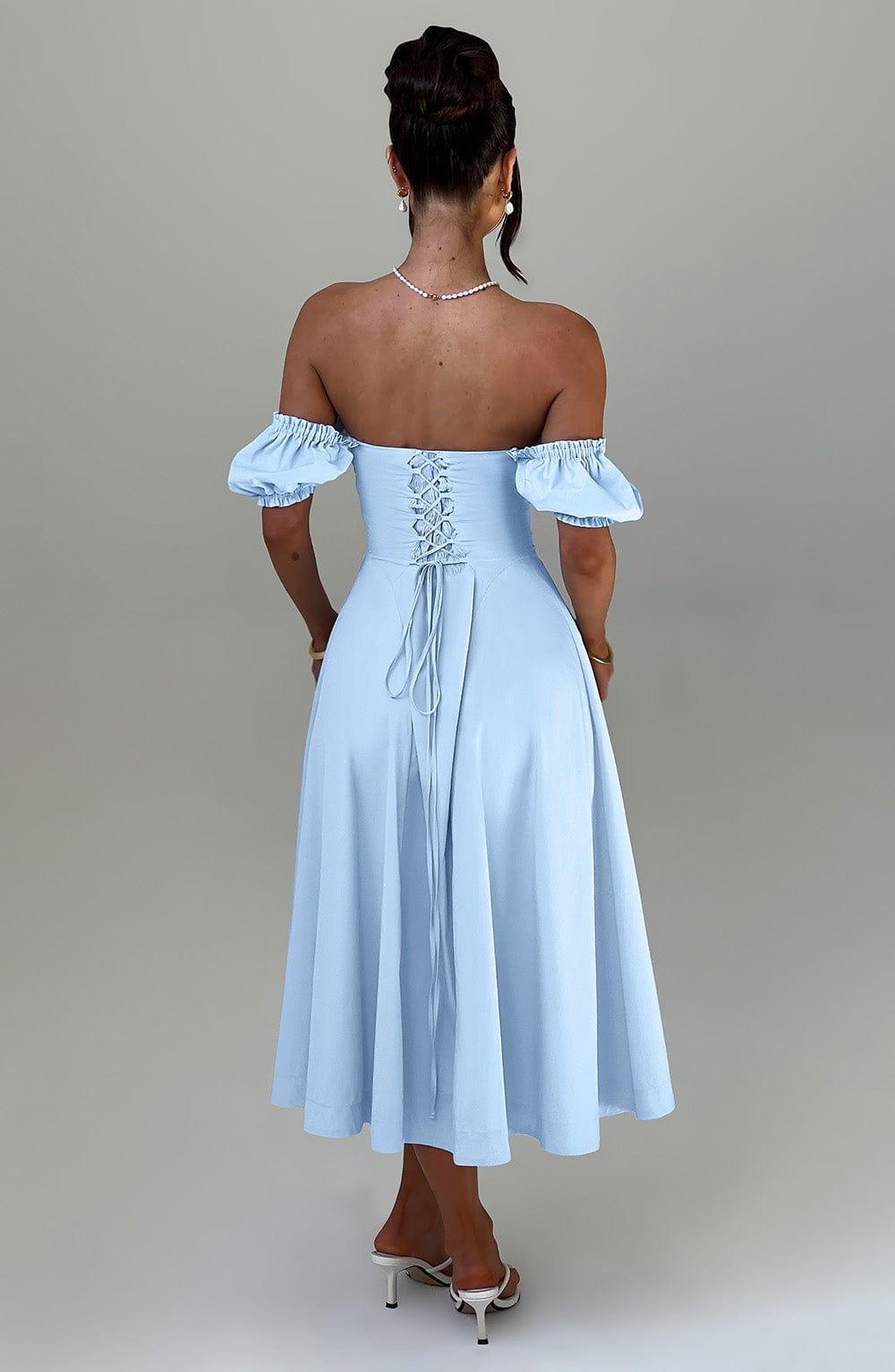 Elora Midi Dress - Blue Product Image