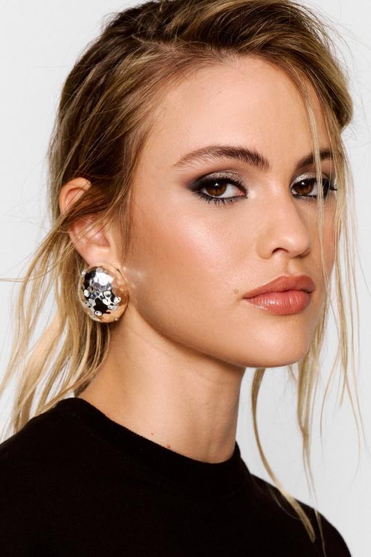 Embellished Textured Earrings Product Image