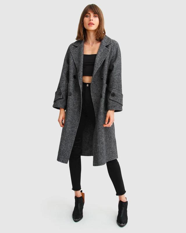 Belle & Bloom Womens Rumour Has It Oversized Wool Blend Coat Product Image