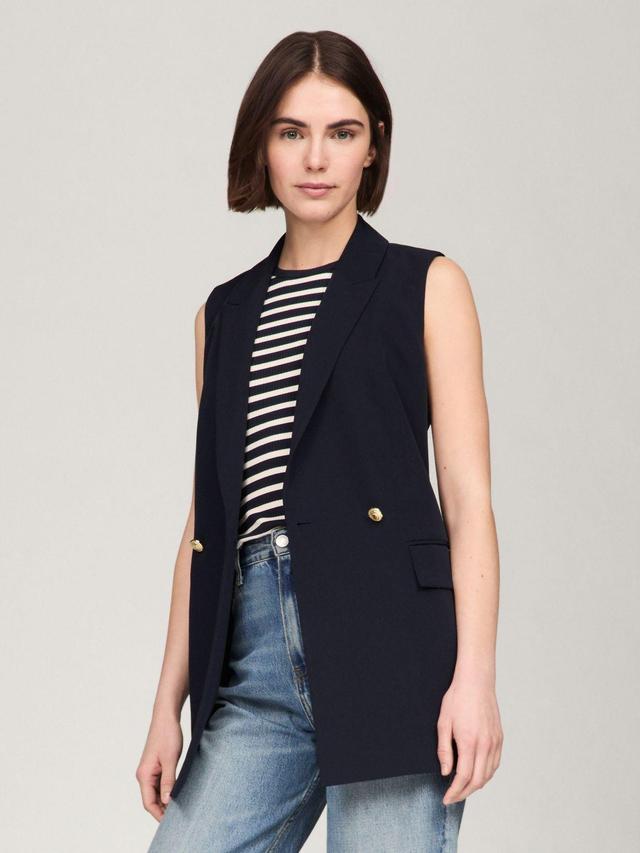 Tommy Hilfiger Women's Sleeveless Double-Breasted Blazer Product Image