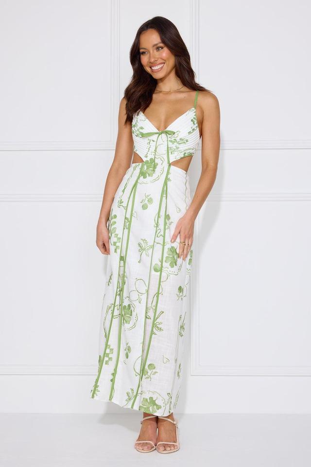 Summer Garden Maxi Dress Green Product Image