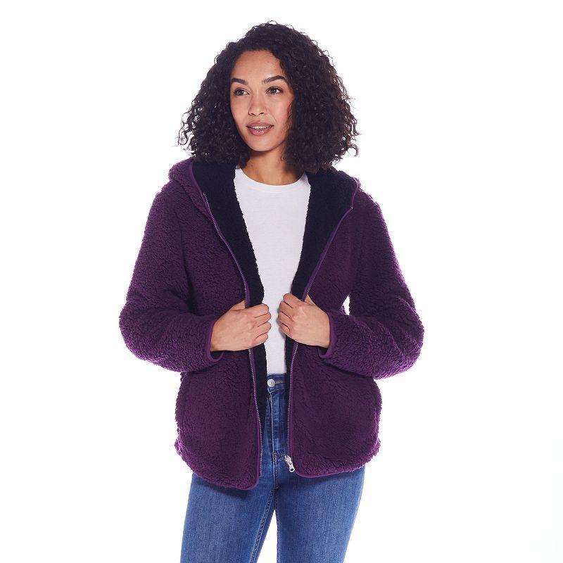 Womens Weathercast Reversible Zip Front Fleece Jacket Product Image