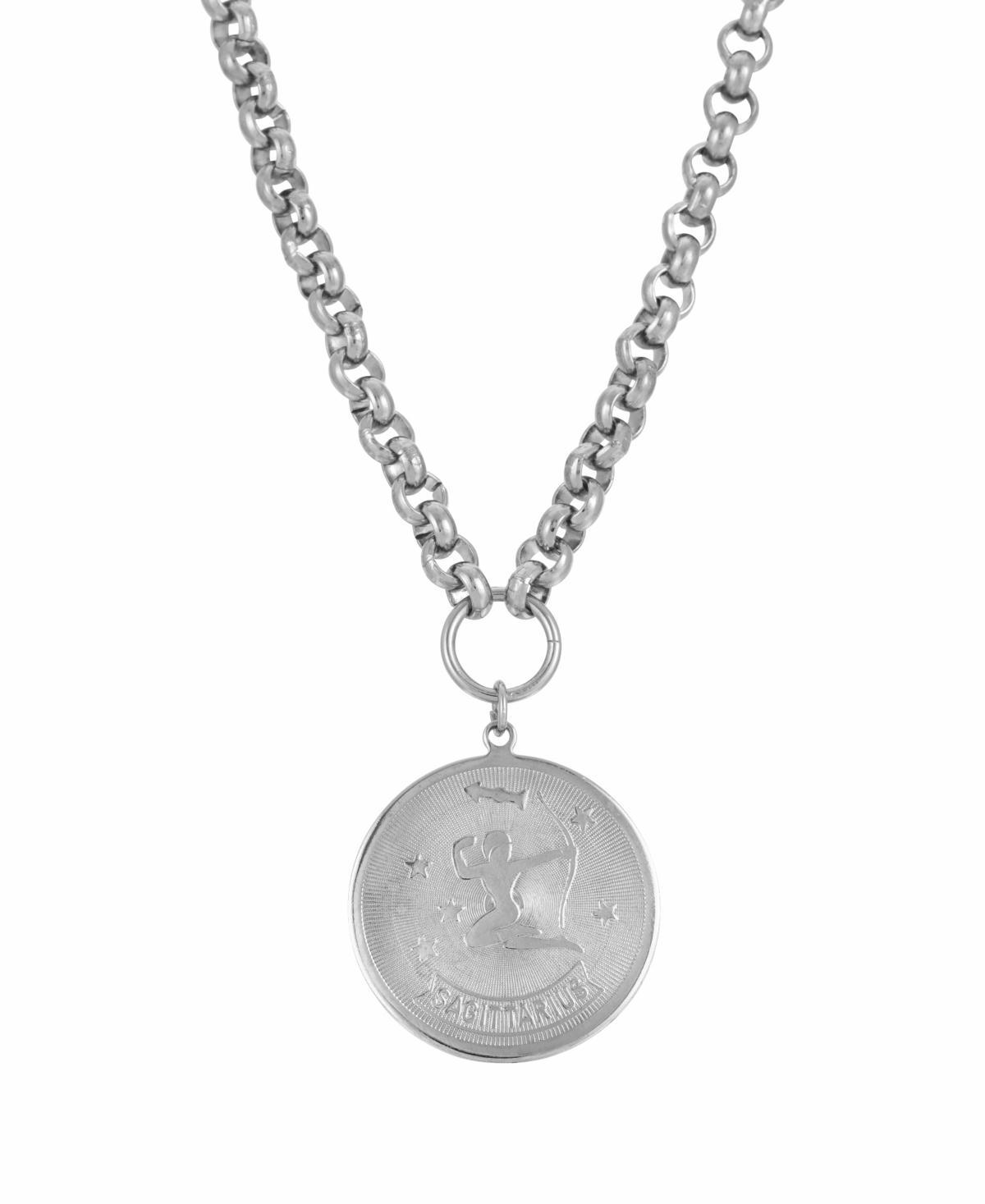 1928 Round Sagitarius Pendant Necklace, Womens, October Product Image