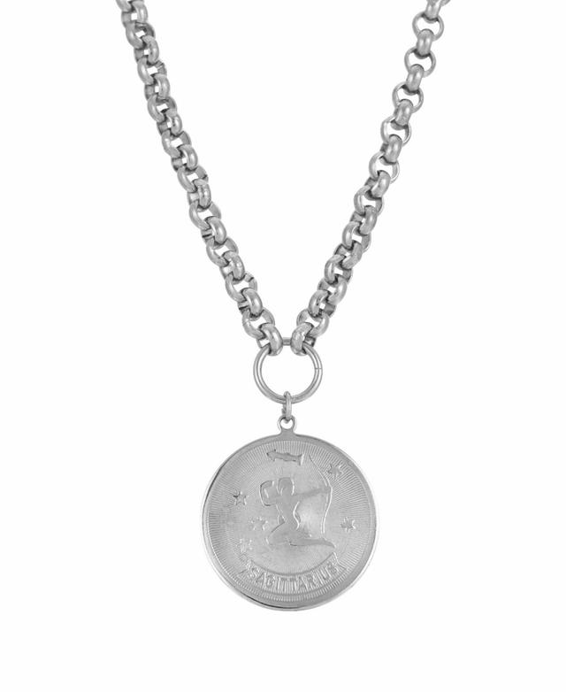 1928 Round Sagitarius Pendant Necklace, Womens, October Product Image