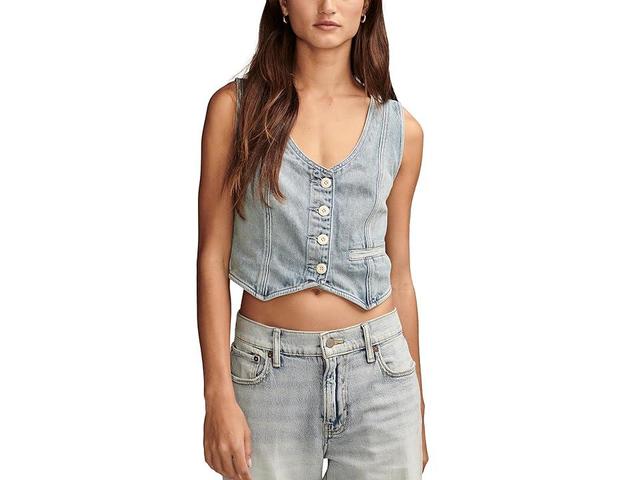 Lucky Brand Denim Vest (Class Act) Women's Jacket Product Image