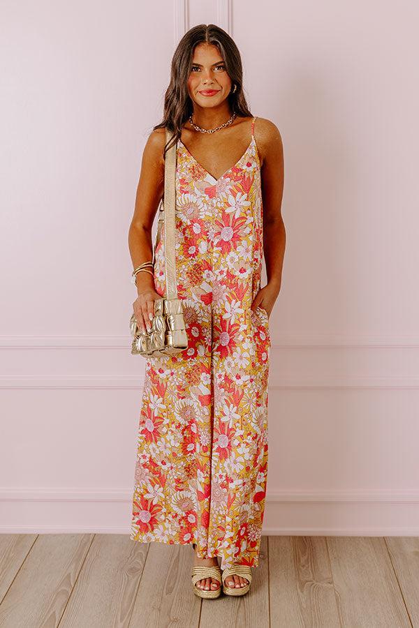 Casually Chic Floral Jumpsuit in Primrose Yellow Product Image