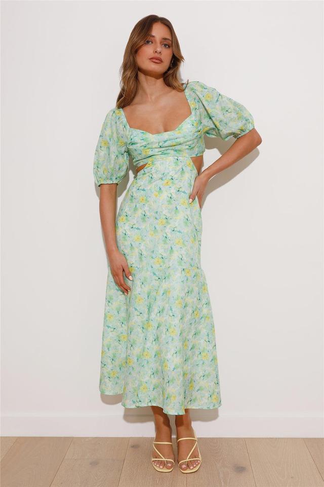 Brunch Day Midi Dress Green Product Image