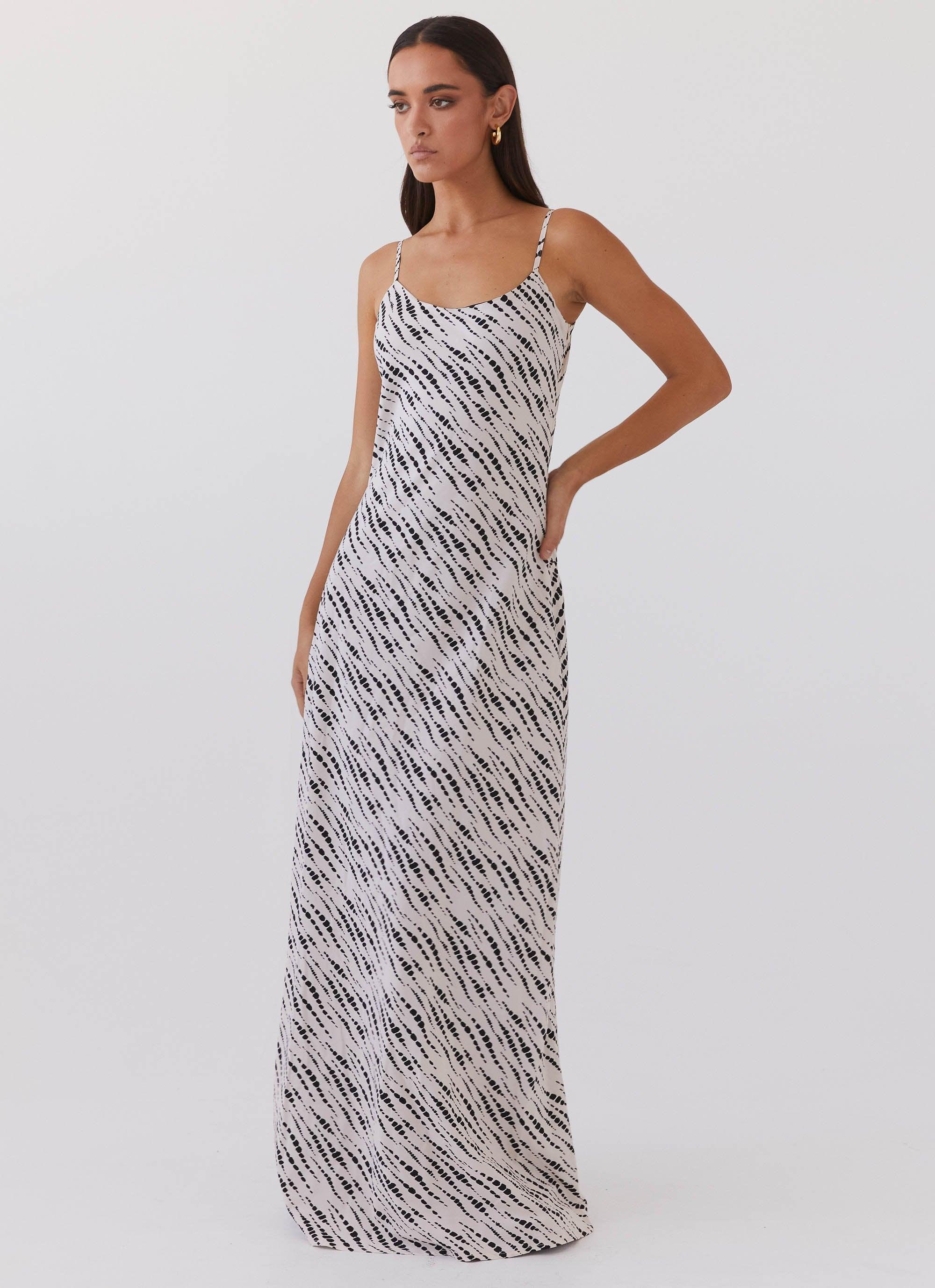 Carol Maxi Slip Dress - Pebble Product Image