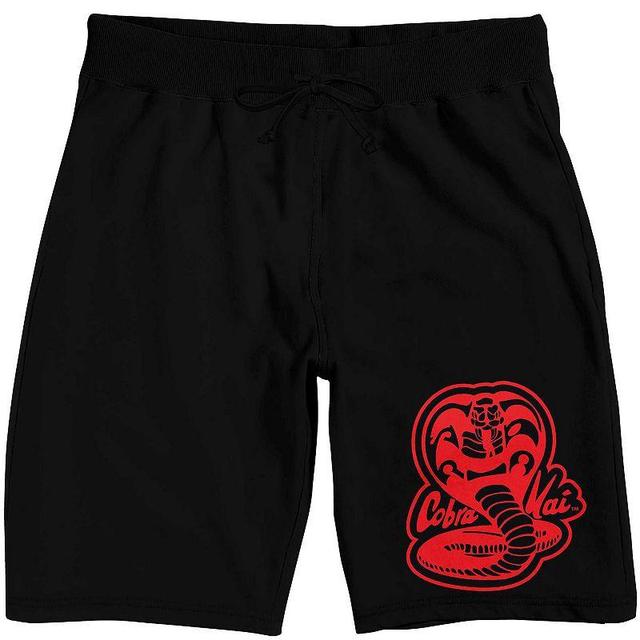 Mens Cobra Kai Snake Logo Sleep Shorts Black Product Image