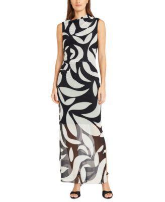 Women's Mesh Printed Maxi Dress Product Image