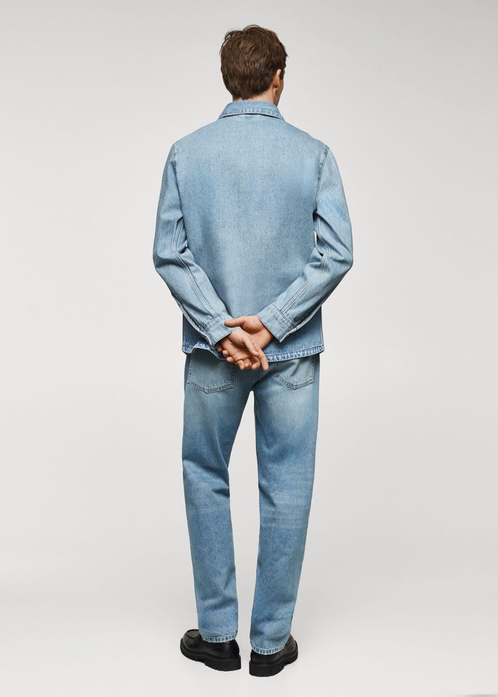 MANGO MAN - Pocket denim overshirt light blueMen Product Image